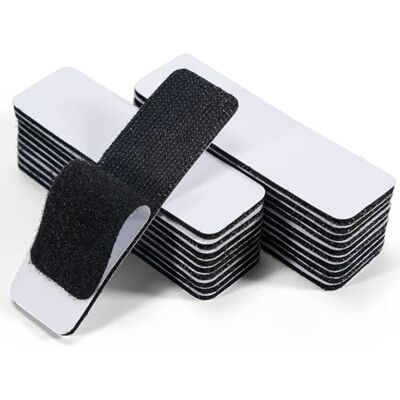 Kolamom 40 stycken självhäftande kardborreband, extra starka 3 cm x 10 cm, dubbelsidigt kardborrband med kardborreband, för tyg, fastsättning, organisering och förvaring, svart Kolamom 40 stycken självhäftande kardborreband, extra starka 3 cm x 10 cm, dubbelsidigt kardborrband med kardborreband, för tyg, fastsättning, organisering och förvaring, svart