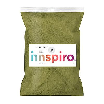 INNSPIRO Ullfilt, mossa grön, 1000gr INNSPIRO Ullfilt, mossa grön, 1000gr