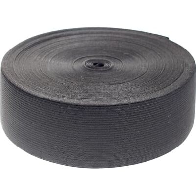 TUKA-i-AKUT 40 m x 100 mm elastiskt band, 43,74 meter (40 meter) sömnad elastiska band rem för hantverk sytillbehör, 100 mm bred, TKB5092 svart TUKA-i-AKUT 40 m x 100 mm elastiskt band, 43,74 meter (40 meter) sömnad elastiska band rem för hantverk sytillbehör, 100 mm bred, TKB5092 svart