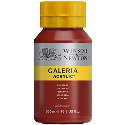 Winsor & Newton 2150564 Galeria akrylfärg, hög pigmentering, icke-blekande, smörkonsekvens, 500 ml kruka – röd ockra Winsor & Newton 2150564 Galeria akrylfärg, hög pigmentering, icke-blekande, smörkonsekvens, 500 ml kruka – röd ockra