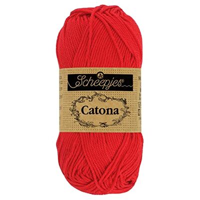 Scheepjes Catona 115 Varm Röd Garn 1x50g Scheepjes Catona 115 Varm Röd Garn 1x50g