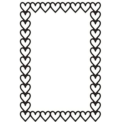 Creative Vaessen kreativt hantverk skärtärning, rektangulära ramhjärtan, gör intrikata mönster för scrapbooking, korttillverkning och andra pappersprojekt, silver, 7 x 10,3 cm Creative Vaessen kreativt hantverk skärtärning, rektangulära ramhjärtan, gör intrikata mönster för scrapbooking, korttillverkning och andra pappersprojekt, silver, 7 x 10,3 cm