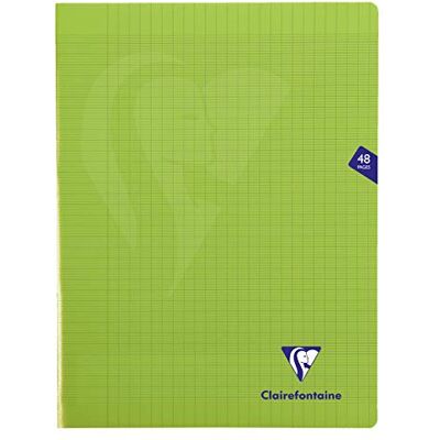 Clairefontaine 353311C en uppsättning med 10 gröna Mimesys häftade anteckningsböcker 24 x 32 cm 48 sidor med stora rutor 90 g vitt papper polyproomslag Clairefontaine 353311C en uppsättning med 10 gröna Mimesys häftade anteckningsböcker 24 x 32 cm 48 sidor med stora rutor 90 g vitt papper polyproomslag