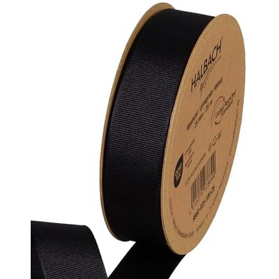 Halbach sidenband premium ripsband bredd: 25 mm längd: 25 m hållbart presentband av återvunnen polyester Perfekt som band färg: svart Halbach sidenband premium ripsband bredd: 25 mm längd: 25 m hållbart presentband av återvunnen polyester Perfekt som band färg: svart