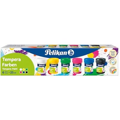 Pelikan temperafärgsset, 6 grundfärger à 25 ml Pelikan temperafärgsset, 6 grundfärger à 25 ml