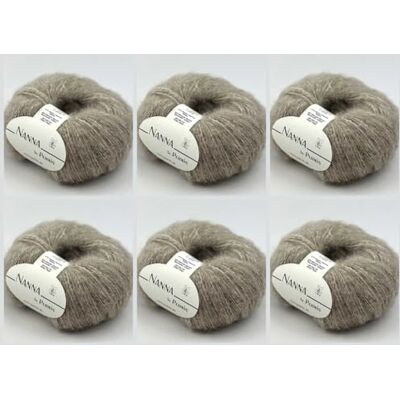 MARUSSIA 6 x Nanna av Permin – garn naturfärgat (alpacka, bomull, merino) (02 ljus beige) MARUSSIA 6 x Nanna av Permin – garn naturfärgat (alpacka, bomull, merino) (02 ljus beige)