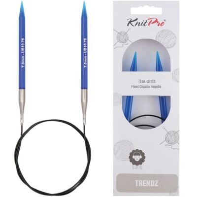 KnitPro Trendz Akryl 100cm US10 ¾ Blå - Stickor KnitPro Trendz Akryl 100cm US10 ¾ Blå - Stickor