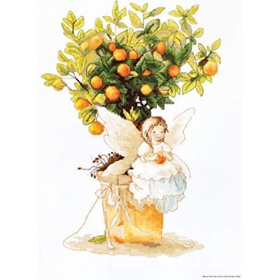 LUCAS Luca-S B1112 mandarin korsstygn, bomull, flerfärgad, 19,5 x 28 cm LUCAS Luca-S B1112 mandarin korsstygn, bomull, flerfärgad, 19,5 x 28 cm