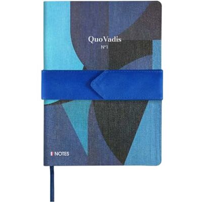 QUO VADIS Anteckningsbok, franska ikoniska flerfärgade linjerade sidor 15 x 21 cm vitt Clairefontaine papper canvas (vävd effekt) fransk tillverkning QUO VADIS Anteckningsbok, franska ikoniska flerfärgade linjerade sidor 15 x 21 cm vitt Clairefontaine papper canvas (vävd effekt) fransk tillverkning