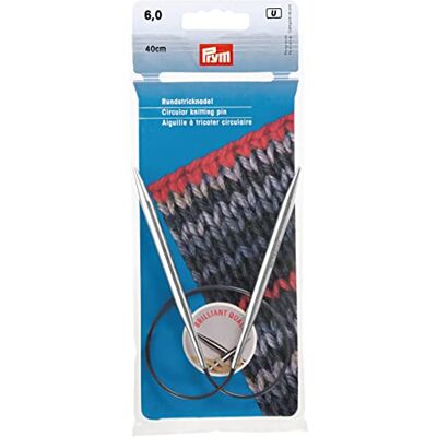 Prym 212180 rundstickande nål MS 40 cm 6,00 mm silverfärg rundstickad, mässing, 6 mm Prym 212180 rundstickande nål MS 40 cm 6,00 mm silverfärg rundstickad, mässing, 6 mm