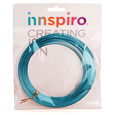 INNSPIRO Garn Aluminium MAGISK Platt Turkos 7,0x1,0mm. 5m. INNSPIRO Garn Aluminium MAGISK Platt Turkos 7,0x1,0mm. 5m.