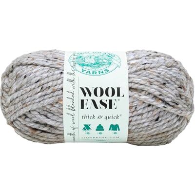 Lion Brand Yarn Lion Brand Ullgarn, lätt tjockt och snabbt garn, mjukt och skrymmande garn för stickning, virkning och hantverk, 1 nystan, grå marmor Lion Brand Yarn Lion Brand Ullgarn, lätt tjockt och snabbt garn, mjukt och skrymmande garn för stickning, virkning och hantverk, 1 nystan, grå marmor