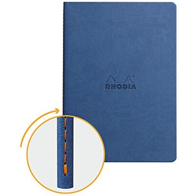Rhodia 116408C safir textil mjuk anteckningsbok A5 14,8 x 21 cm linjerad 64 sidor Clairefontaine elfenben 90 g/m² omslag i konstläder rama-kollektion Rhodia 116408C safir textil mjuk anteckningsbok A5 14,8 x 21 cm linjerad 64 sidor Clairefontaine elfenben 90 g/m² omslag i konstläder rama-kollektion