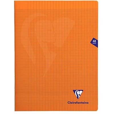 Clairefontaine 383311C en uppsättning med 10 orange Mimesys häftade anteckningsböcker 24 x 32 cm 48 sidor med stora rutor 90 g vitt papper polyproomslag Clairefontaine 383311C en uppsättning med 10 orange Mimesys häftade anteckningsböcker 24 x 32 cm 48 sidor med stora rutor 90 g vitt papper polyproomslag