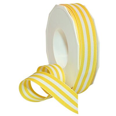 Morex Grosgrain Stripes Ribbon, 7/8 by 20 yd, Yellow byQ Morex Grosgrain Stripes Ribbon, 7/8 by 20 yd, Yellow byQ