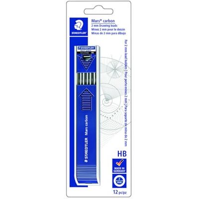 STAEDTLER 200-HB ST Mars carbon Zeichenmine 12 Stück Etui, HB STAEDTLER 200-HB ST Mars carbon Zeichenmine 12 Stück Etui, HB
