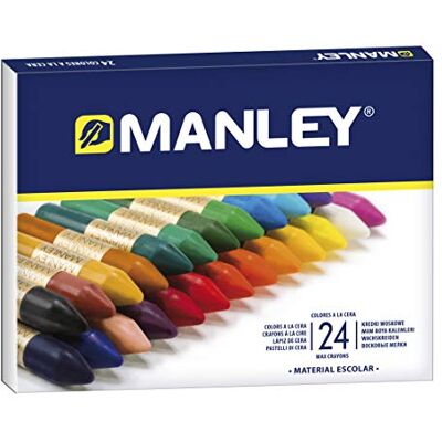 Manley vaxkritor 24 enheter Professionella blandbara färger mjuk färgsorterad i fodralet Manley vaxkritor 24 enheter Professionella blandbara färger mjuk färgsorterad i fodralet