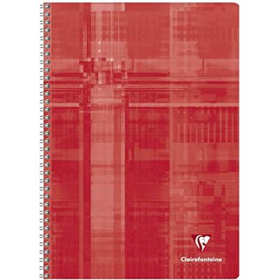 Clairefontaine 8731C A Spiralanteckningsbok 17 x 22 cm 120 sidor stora plattor vitt papper 90 g slumpmässigt färgat laminerat kortomslag Clairefontaine 8731C A Spiralanteckningsbok 17 x 22 cm 120 sidor stora plattor vitt papper 90 g slumpmässigt färgat laminerat kortomslag