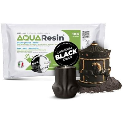 Reschimica AQUA RESIN® – Alfa-Gips (Mineralharts) Sidenmatt Porslinseffekt, Klar med Endast Vatten, Säker och Giftfri, Vit eller Svart och Färgbar, För DIY, Formar, Kreativa Föremål (Svart, 1 kg) Reschimica AQUA RESIN® – Alfa-Gips (Mineralharts) Sidenmatt Porslinseffekt, Klar med Endast Vatten, Säker och Giftfri, Vit eller Svart och Färgbar, För DIY, Formar, Kreativa Föremål (Svart, 1 kg)