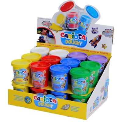 CARIOCA DOUGHY modelleringspasta Mjuk och slät 120 grs display 2+ år 24 st CARIOCA DOUGHY modelleringspasta Mjuk och slät 120 grs display 2+ år 24 st
