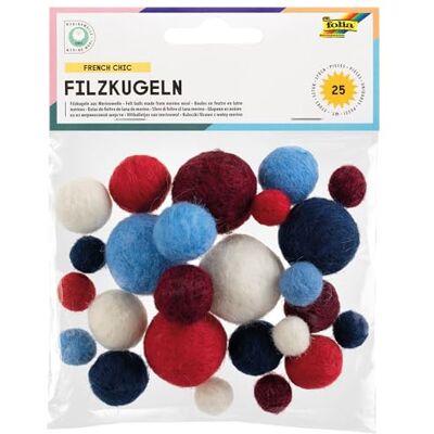 FRENCH CHIC Merino ullfiltkulor - Set om 3 storlekar FRENCH CHIC Merino ullfiltkulor - Set om 3 storlekar