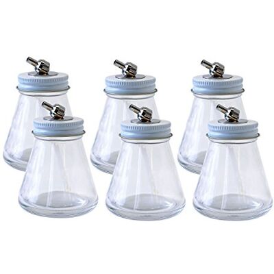 Paasche Airbrush 3 oz glas Airbrush Paint Bottle, 6, klar Paasche Airbrush 3 oz glas Airbrush Paint Bottle, 6, klar