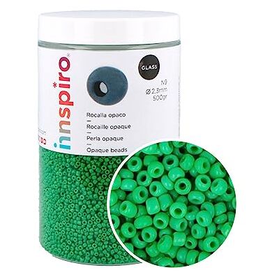 INNSPIRO Äpple grönt ogenomskinligt runt glas stenblock 2,3 mm. 500 gr. ca. N9 INNSPIRO Äpple grönt ogenomskinligt runt glas stenblock 2,3 mm. 500 gr. ca. N9