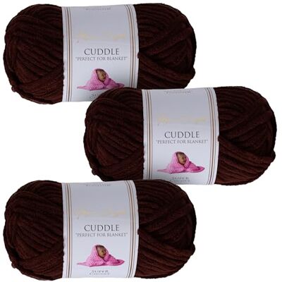 Utopia Crafts Cuddle Supertjockt Chenillegarn Brun, 100 g 60 m Nystan, Fluffigt, Mjukt & Lätt att Använda, Chunkygarn för Virkning & Stickning, Nybörjarvänligt Alternativ till Ullgarn 3-pack Utopia Crafts Cuddle Supertjockt Chenillegarn Brun, 100 g 60 m Nystan, Fluffigt, Mjukt & Lätt att Använda, Chunkygarn för Virkning & Stickning, Nybörjarvänligt Alternativ till Ullgarn 3-pack