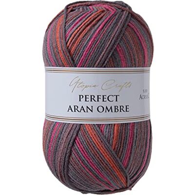 Utopia Crafts Aran Ombre flerfärgad stickning och virkat garn, 300 g 600 m (012) Utopia Crafts Aran Ombre flerfärgad stickning och virkat garn, 300 g 600 m (012)