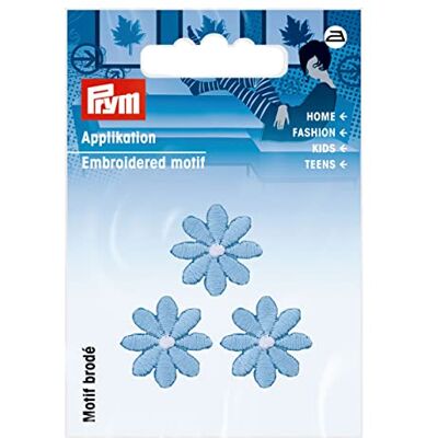 Prym 926726 Appl. Blommor liten H-blå Prym 926726 Appl. Blommor liten H-blå