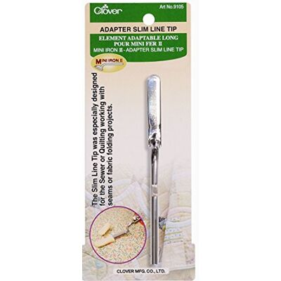 Clover Klöver mini järn adapter spets: Slimline, stål, silver, 1 Clover Klöver mini järn adapter spets: Slimline, stål, silver, 1