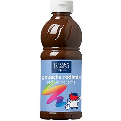 Lefranc Bourgeois 188016 flytande Tempera Redimix färg, lysande vattenbaserad gouacheffärg, hög täckförmåga, utmärkta målningsegenskaper, klar att använda, 500 ml flaska – bränd umbra Lefranc Bourgeois 188016 flytande Tempera Redimix färg, lysande vattenbaserad gouacheffärg, hög täckförmåga, utmärkta målningsegenskaper, klar att använda, 500 ml flaska – bränd umbra