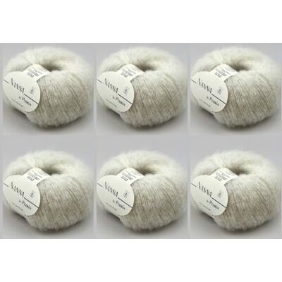 MARUSSIA 6 x Nanna av Permin – garn naturfärgat (alpacka, bomull, merino) (01 creme) MARUSSIA 6 x Nanna av Permin – garn naturfärgat (alpacka, bomull, merino) (01 creme)