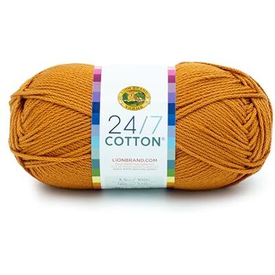 Lion Brand Yarn Lion Brand Garn Company garn, bomull, bärnsten, en storlek, 761-186 Lion Brand Yarn Lion Brand Garn Company garn, bomull, bärnsten, en storlek, 761-186