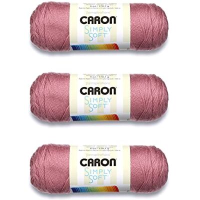 Caron Simply mjukt plommon vingarn – 3-pack med 170 g/6 oz – akryl – 4 medium (kamgarn – 315 meter – stickning/virkning Caron Simply mjukt plommon vingarn – 3-pack med 170 g/6 oz – akryl – 4 medium (kamgarn – 315 meter – stickning/virkning