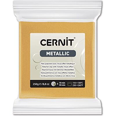 Cernit CE0870250050C ett metalliskt polymerdegbröd modelleringsdeg guldfärg 250 g block Cernit CE0870250050C ett metalliskt polymerdegbröd modelleringsdeg guldfärg 250 g block
