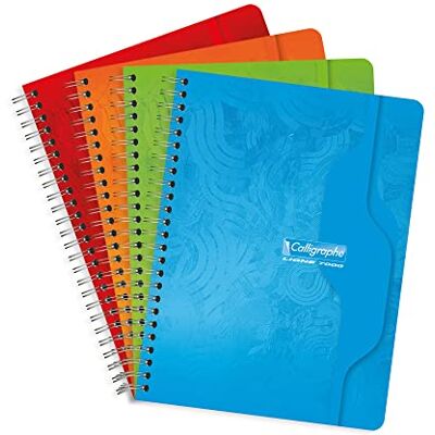 Clairefontaine Calligraphe 401Cpack set med 10 spiralanteckningsböcker (ett varumärke av ) 17 x 22 cm 100 sidor med stora rutor vitt papper 70 g lackerat återvunnet kortomslag slumpmässiga Clairefontaine Calligraphe 401Cpack set med 10 spiralanteckningsböcker (ett varumärke av ) 17 x 22 cm 100 sidor med stora rutor vitt papper 70 g lackerat återvunnet kortomslag slumpmässiga