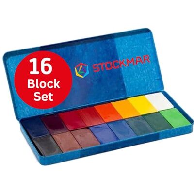 Stockmar 85035000 Vaxfärgblock, Flerfärgad, 16 stycken Stockmar 85035000 Vaxfärgblock, Flerfärgad, 16 stycken