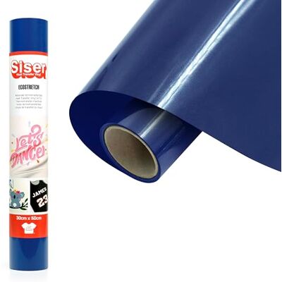 SISER EcoStretch Blue Royal 30 cm x 0,5 m (30 cm x 0,5 m) värmeöverföringsvinyl, värmeöverföringsvinyl, för sportkläder, kreativ hobby SISER EcoStretch Blue Royal 30 cm x 0,5 m (30 cm x 0,5 m) värmeöverföringsvinyl, värmeöverföringsvinyl, för sportkläder, kreativ hobby