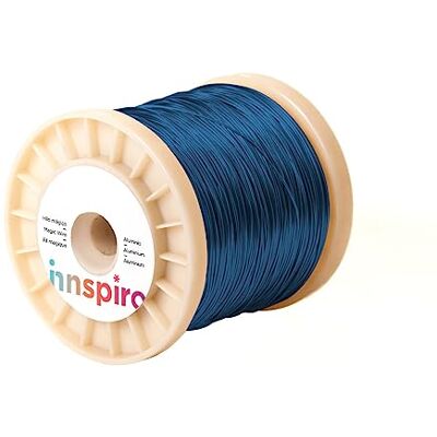 INNSPIRO Garn Aluminium MAGIC Marinblå 1,5 mm. 500gr. 100m. INNSPIRO Garn Aluminium MAGIC Marinblå 1,5 mm. 500gr. 100m.