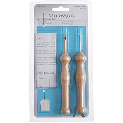 MILWARDS 2519027 Punch Needle Set: Storlek 10: Vanlig och fin, naturlig MILWARDS 2519027 Punch Needle Set: Storlek 10: Vanlig och fin, naturlig