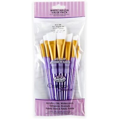 Royal & Langnickel Royal and Langnickel RCC 308 Crafter's Choice vinkeljärn Taklon olika borstset – vit (paket med 7) Royal & Langnickel Royal and Langnickel RCC 308 Crafter's Choice vinkeljärn Taklon olika borstset – vit (paket med 7)