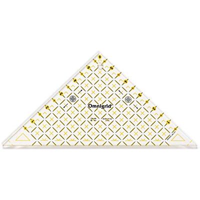 Prym Flottes triangel 1/2 kvadrat tum Omnigrid linjal, plast, transparent Prym Flottes triangel 1/2 kvadrat tum Omnigrid linjal, plast, transparent