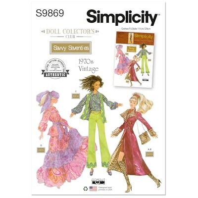 Simplicity SS9869OS Dockkläder för 11 1/2 tum modedocka av Theresa LaQuey OS (en storlek) Simplicity SS9869OS Dockkläder för 11 1/2 tum modedocka av Theresa LaQuey OS (en storlek)