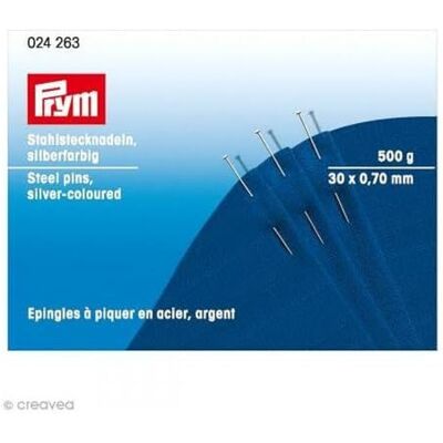 Prym Stål Silver (0.70 x 30mm) Stifts 500g Prym Stål Silver (0.70 x 30mm) Stifts 500g