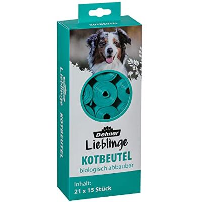 Dehner Favorit-hundbajspåsar, biologiskt nedbrytbara, 315 stycken, plast, turkos Dehner Favorit-hundbajspåsar, biologiskt nedbrytbara, 315 stycken, plast, turkos