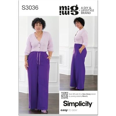 Simplicity S3036 Joggerbyxor Mönster - Byxor Simplicity S3036 Joggerbyxor Mönster - Byxor