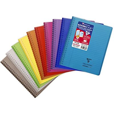 Clairefontaine 356801C – Anteckningsbok med spiralbindning/spiralblock koverbok, 17 x 22 cm, 80 ark, linjerat med kant, 90 g, blandade färger, 1 styck Clairefontaine 356801C – Anteckningsbok med spiralbindning/spiralblock koverbok, 17 x 22 cm, 80 ark, linjerat med kant, 90 g, blandade färger, 1 styck