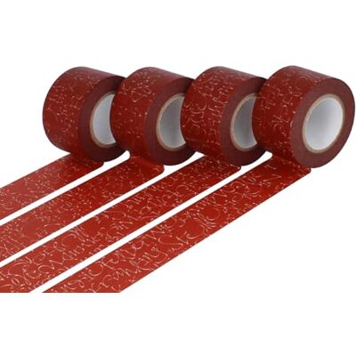 Classiky Set 4 självhäftande tejp maskering tape washi kuckuck orange 30mm.x15m. Classiky Set 4 självhäftande tejp maskering tape washi kuckuck orange 30mm.x15m.