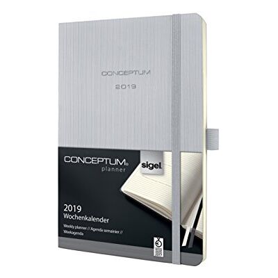 Sigel C1930 veckkalender 2019, ca A5, ljusgrå, Softcover Conceptum – andra modeller Sigel C1930 veckkalender 2019, ca A5, ljusgrå, Softcover Conceptum – andra modeller